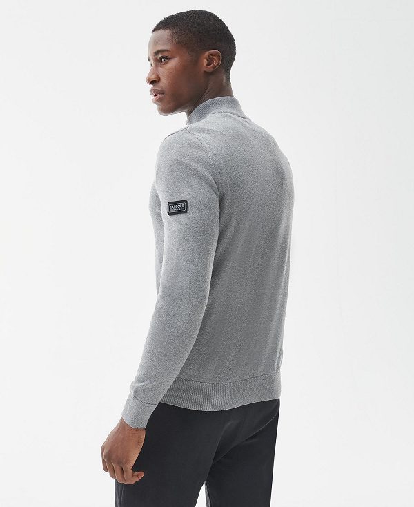 Barbour Cotton Half Zip Sweater γκρι | BABO88538