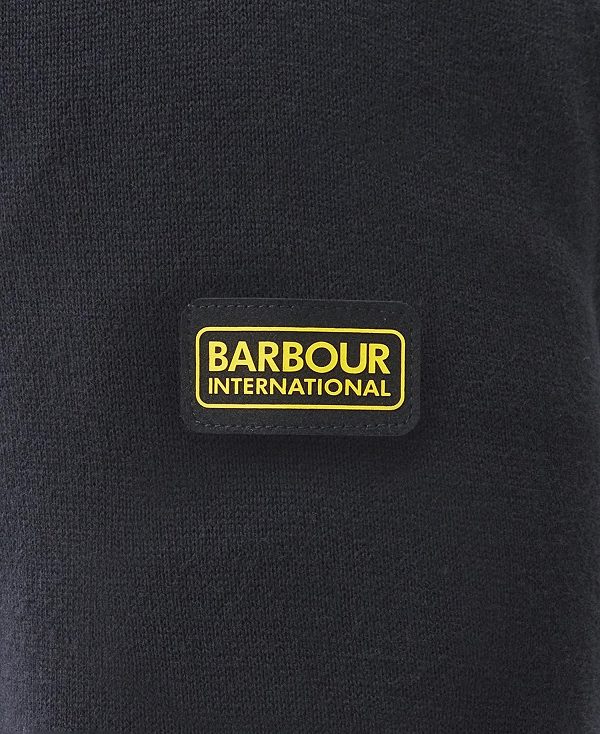 Barbour Cotton Half Zip Sweater μαυρα | BABO88541