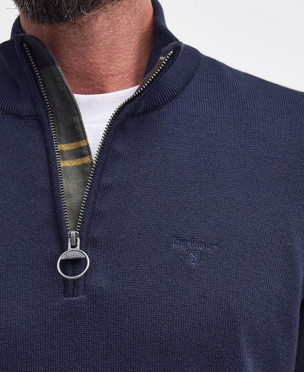 Barbour Cotton Half Zip γκρι | BABO88554
