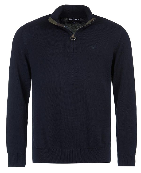 Barbour Cotton Half Zip γκρι | BABO88554