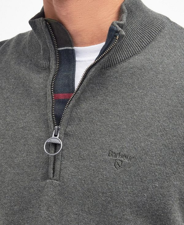 Barbour Cotton Half Zip γκρι | BABO88580