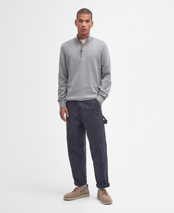 Barbour Cotton Half Zip σκουρο μπλε | BABO88585