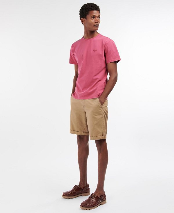 Barbour Cotton T-shirt μωβ | BABO88255