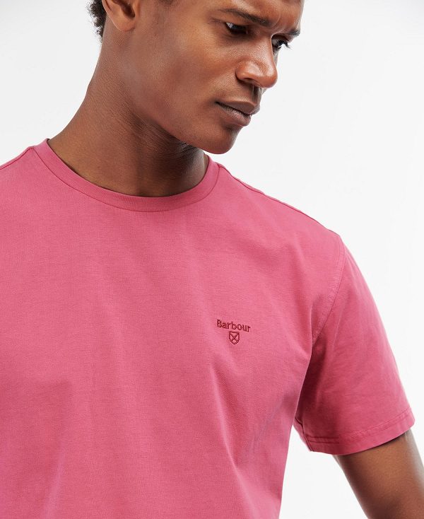 Barbour Cotton T-shirt μωβ | BABO88255