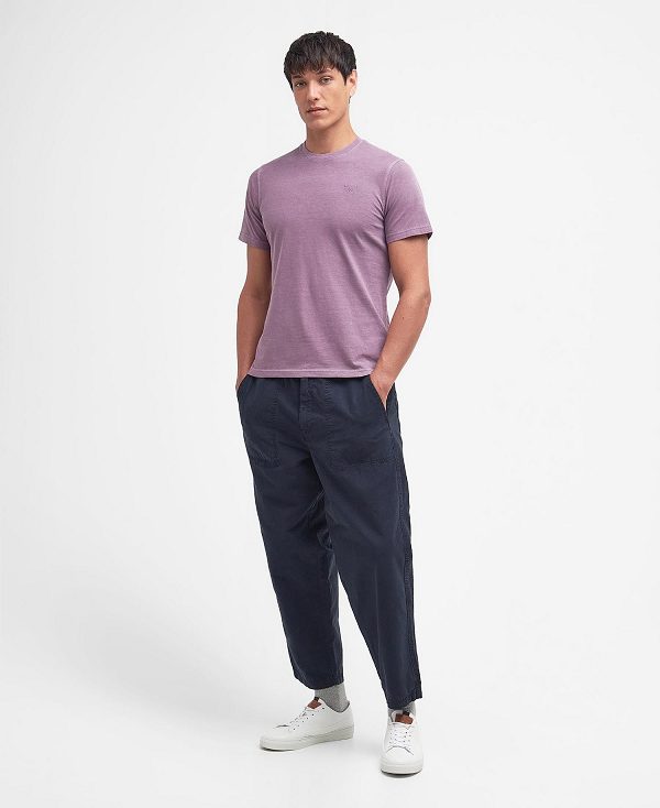 Barbour Cotton T-shirt μωβ | BABO88309