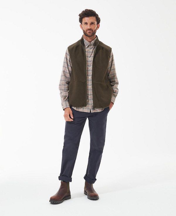 Barbour Country Fleece Gilet πρασινο | BABO87518