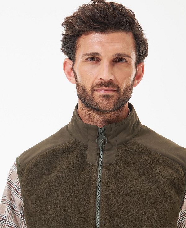 Barbour Country Fleece Gilet πρασινο | BABO87518