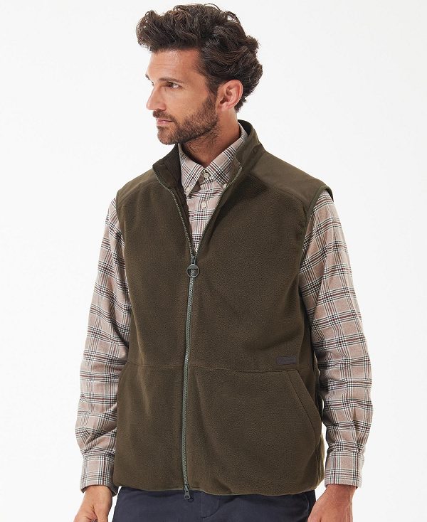 Barbour Country Fleece Gilet πρασινο | BABO87518