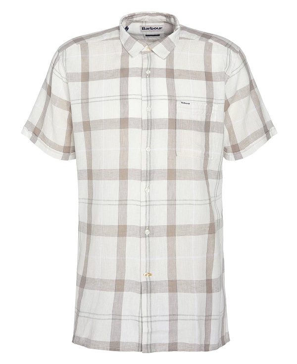 Barbour Croft Regular Short-sleeved Shirt μπλε | BABO87782