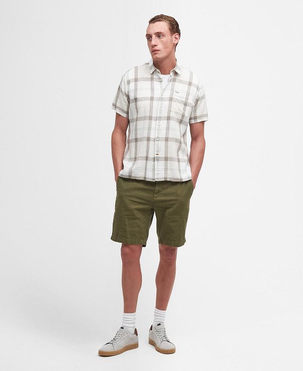 Barbour Croft Regular Short-sleeved Shirt μπλε | BABO87782