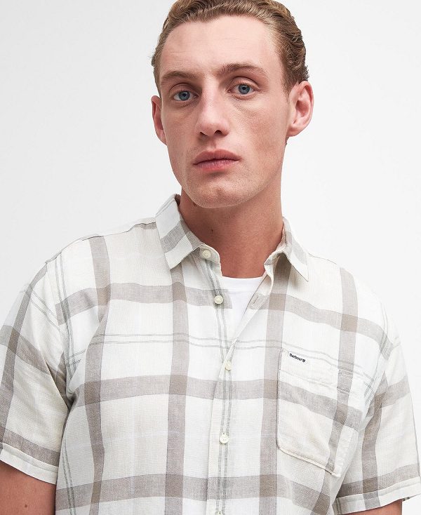 Barbour Croft Regular Short-sleeved Shirt μπλε | BABO87782