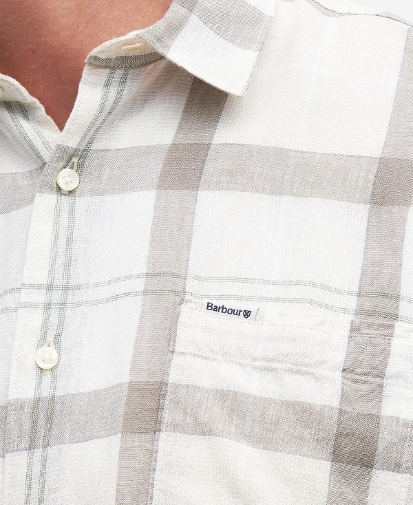 Barbour Croft Regular Short-sleeved Shirt μπλε | BABO87782