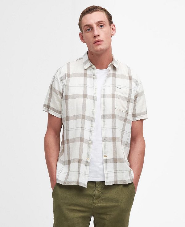 Barbour Croft Regular Short-sleeved Shirt μπλε | BABO87782