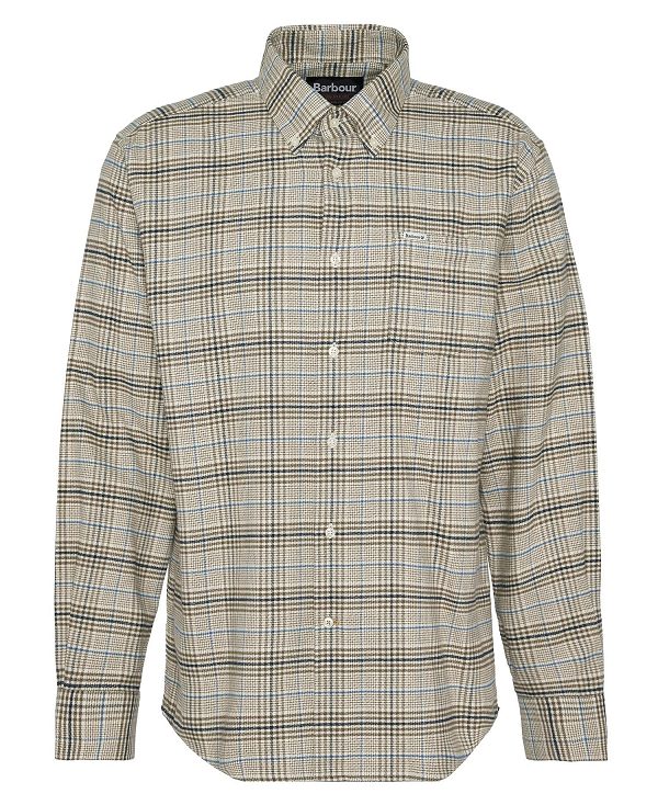 Barbour Crompton Regular Long-sleeved Shirt σκουρο μπλε | BABO87891