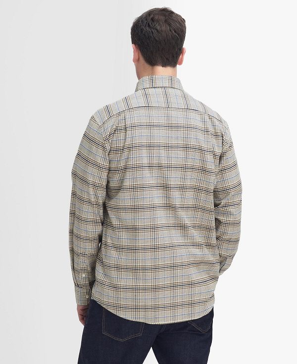 Barbour Crompton Regular Long-sleeved Shirt σκουρο μπλε | BABO87891