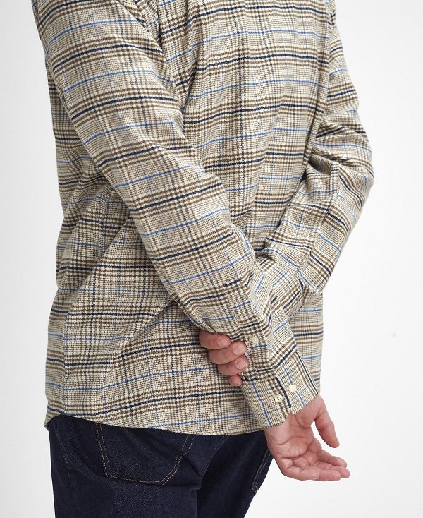 Barbour Crompton Regular Long-sleeved Shirt σκουρο μπλε | BABO87891