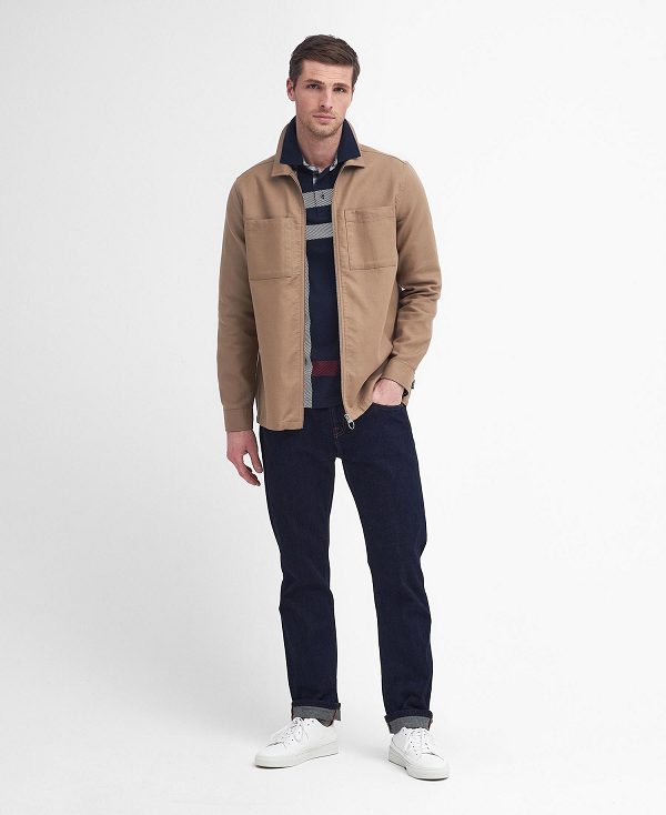 Barbour Dalton Tailored Overshirt καφε | BABO87997