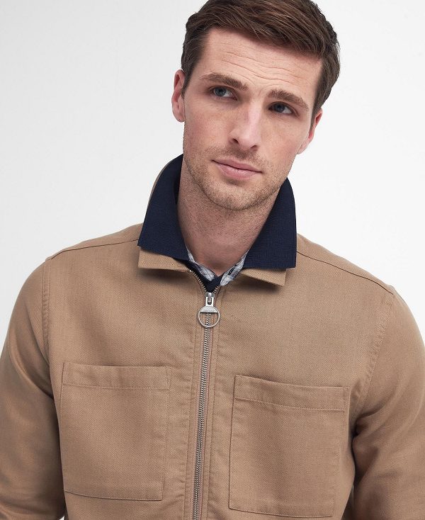 Barbour Dalton Tailored Overshirt καφε | BABO87997