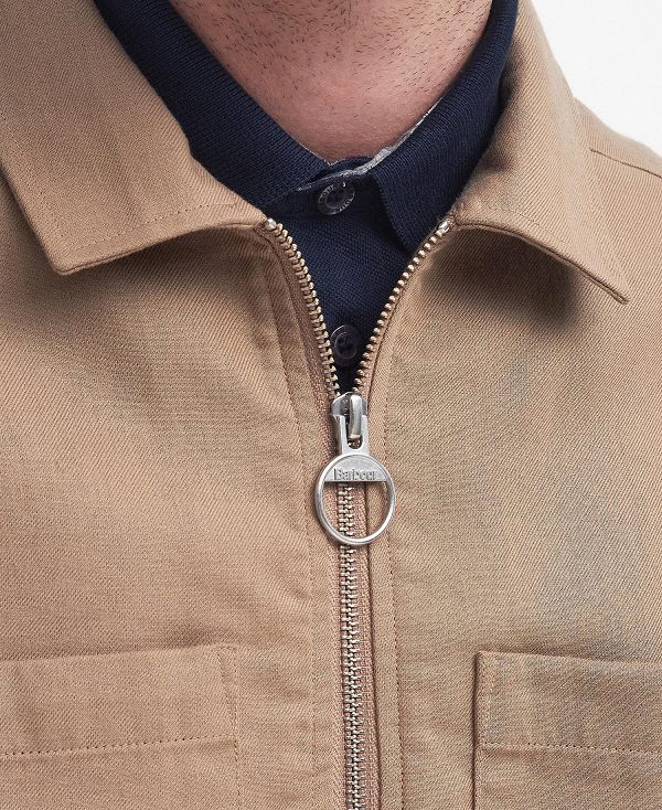 Barbour Dalton Tailored Overshirt καφε | BABO87997