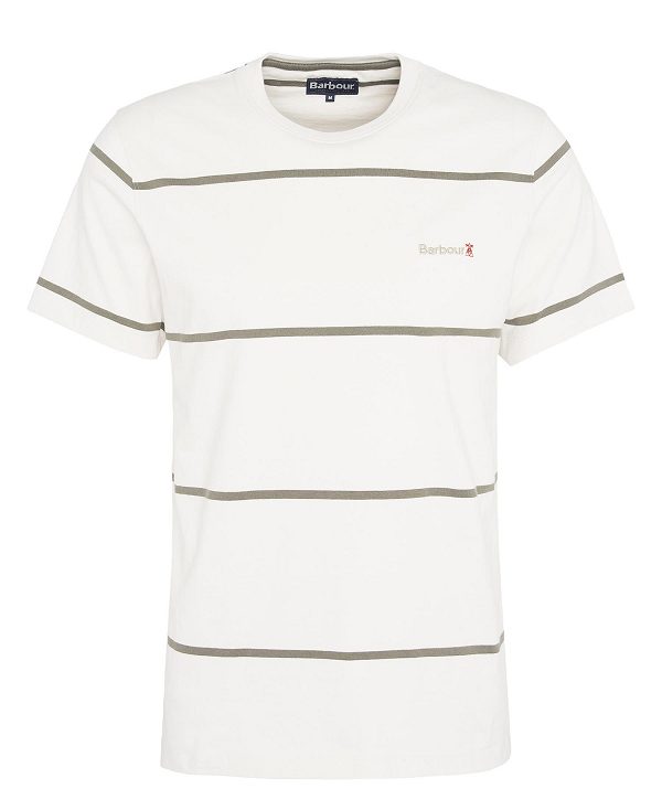 Barbour Dart Striped T-shirt ασπρα | BABO88291