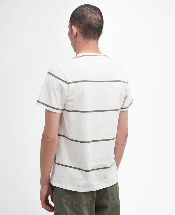 Barbour Dart Striped T-shirt ασπρα | BABO88291