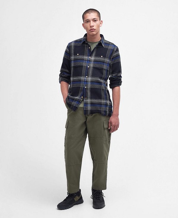 Barbour Dartmouth Tailored Shirt μαυρα | BABO87674