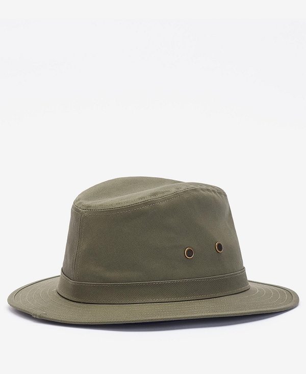 Barbour Dawson Safari Hat Ελιά | BABO88988