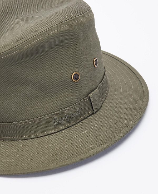 Barbour Dawson Safari Hat Ελιά | BABO88988