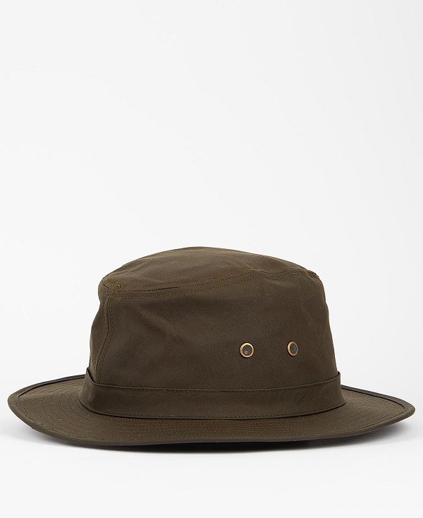 Barbour Dawson Wax Safari Hat καφε | BABO88970