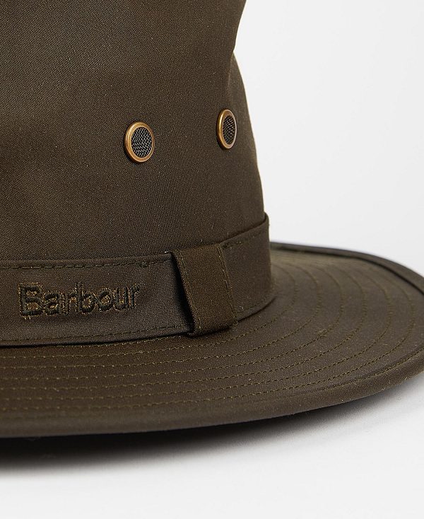 Barbour Dawson Wax Safari Hat καφε | BABO88970