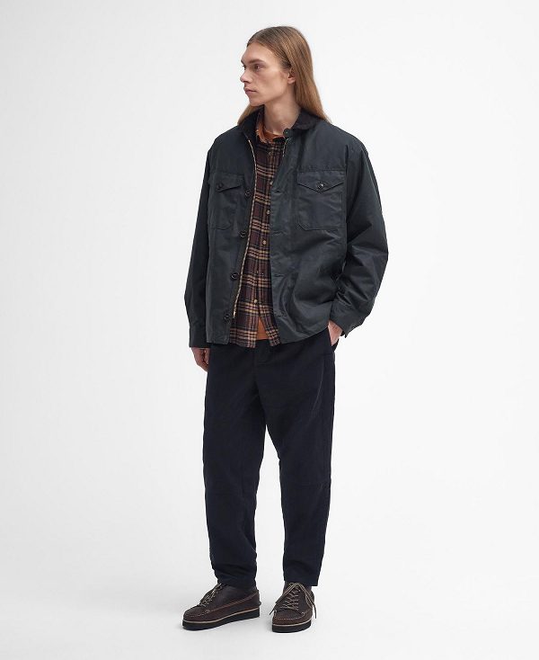 Barbour Deck Waxed Jacket μαυρα | BABO87155