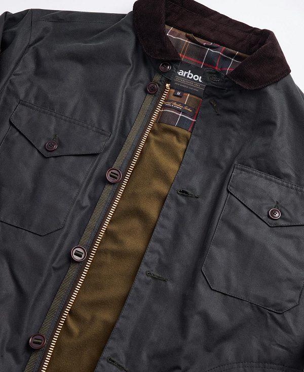 Barbour Deck Waxed Jacket μαυρα | BABO87155