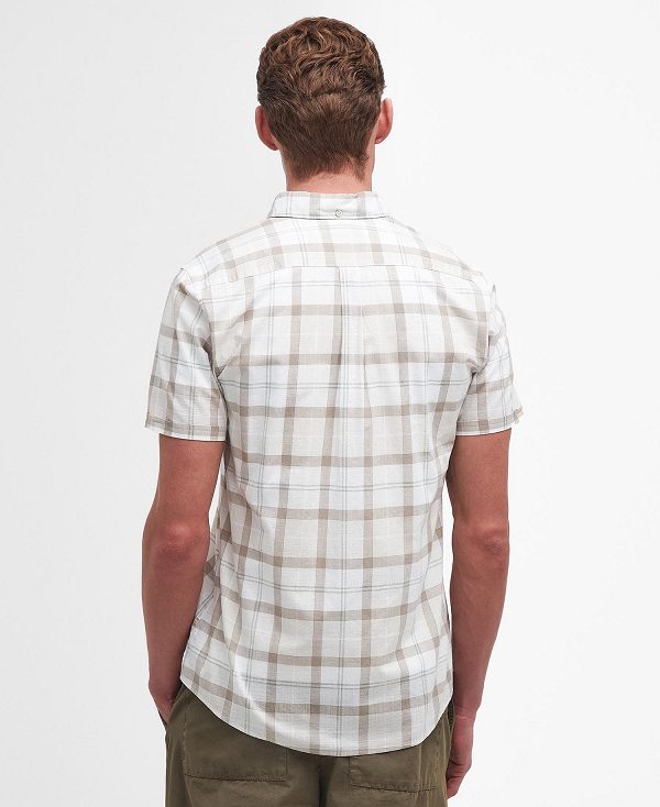 Barbour Delton Tailored Short-sleeved Shirt ασπρα | BABO87779