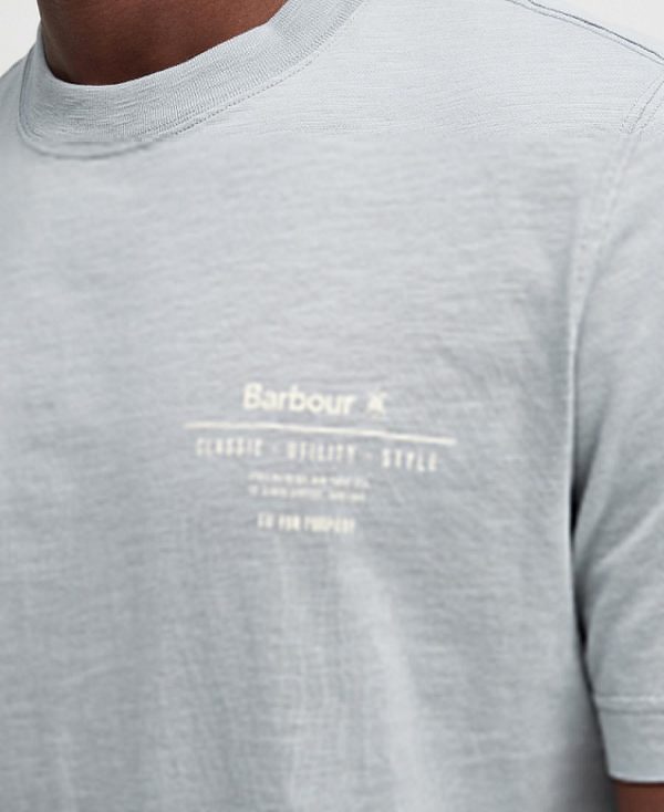 Barbour Denison Relaxed T-shirt μπλε | BABO88392
