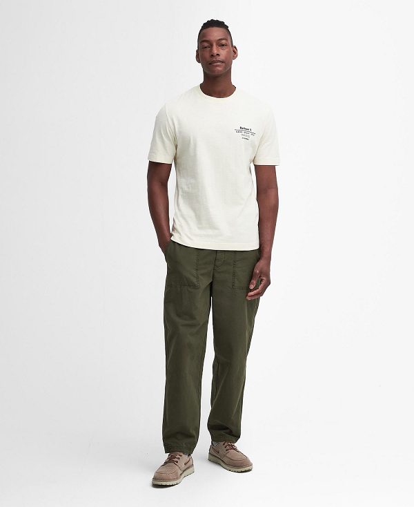 Barbour Denison Relaxed T-shirt Μπεζ | BABO88420