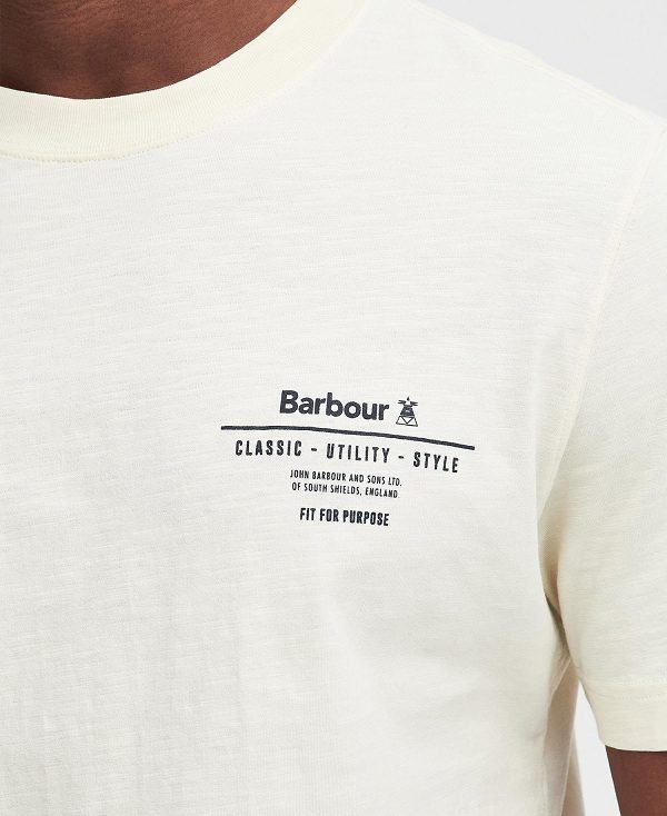 Barbour Denison Relaxed T-shirt Μπεζ | BABO88420