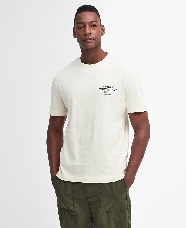 Barbour Denison Relaxed T-shirt Μπεζ | BABO88420