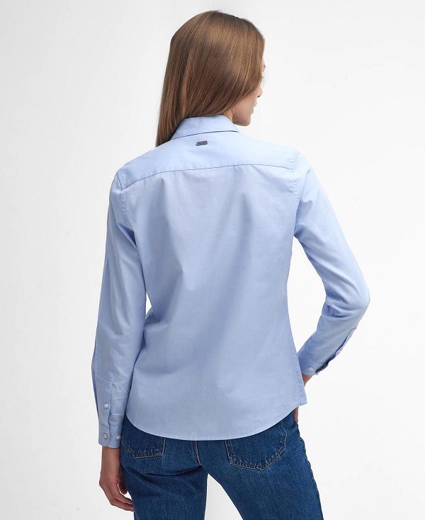 Barbour Derwent Regular Long-sleeved Oxford Shirt μπλε | BABO89522