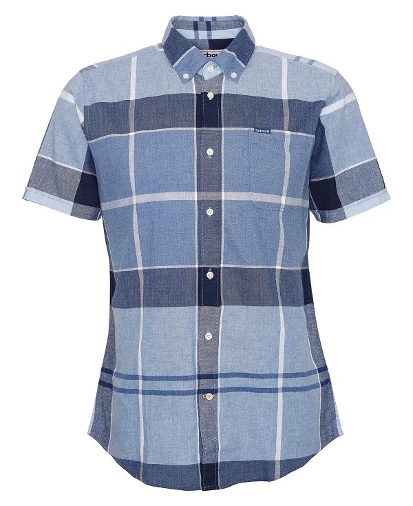 Barbour Doughill Short-sleeved Shirt μπλε | BABO87719