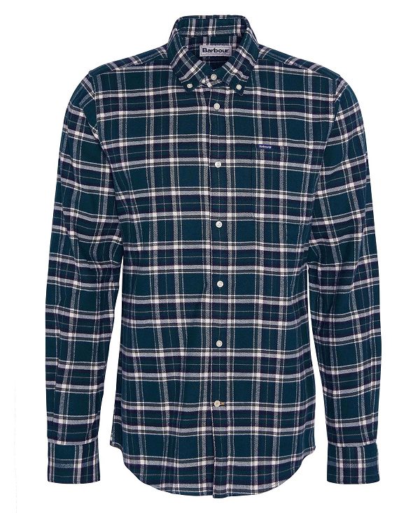 Barbour Drumhill Tailored Long Sleeved Shirt σκουρο μπλε | BABO87806