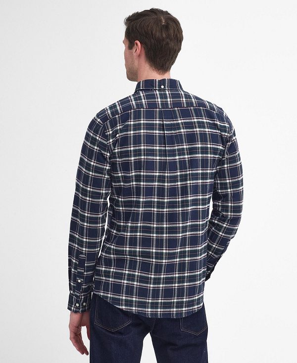 Barbour Drumhill Tailored Long Sleeved Shirt σκουρο μπλε | BABO87806
