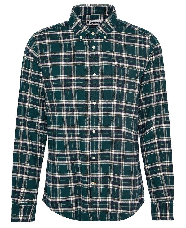 Barbour Drumhill Tailored Long Sleeved Shirt πρασινο | BABO87807