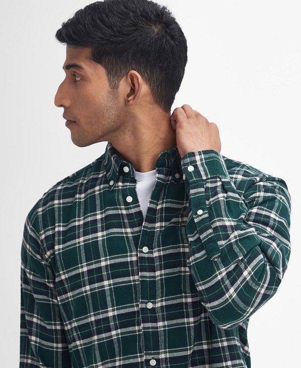 Barbour Drumhill Tailored Long Sleeved Shirt πρασινο | BABO87807