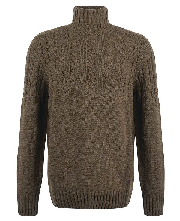 Barbour Duffle Cable-knit Jumper πρασινο | BABO88511