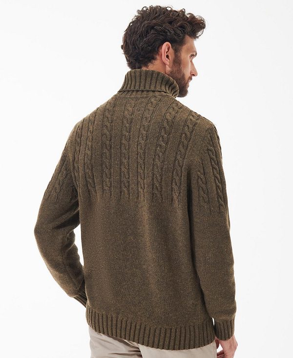 Barbour Duffle Cable-knit Jumper πρασινο | BABO88511