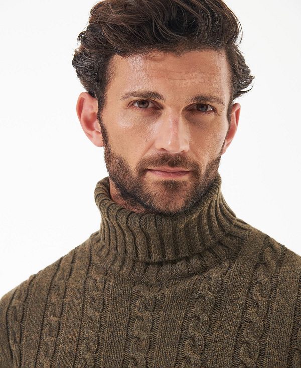 Barbour Duffle Cable-knit Jumper πρασινο | BABO88511