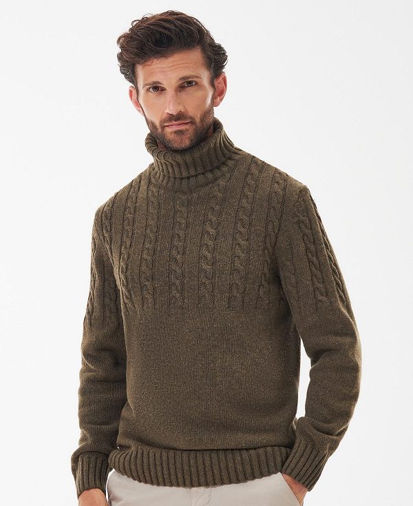 Barbour Duffle Cable-knit Jumper πρασινο | BABO88511