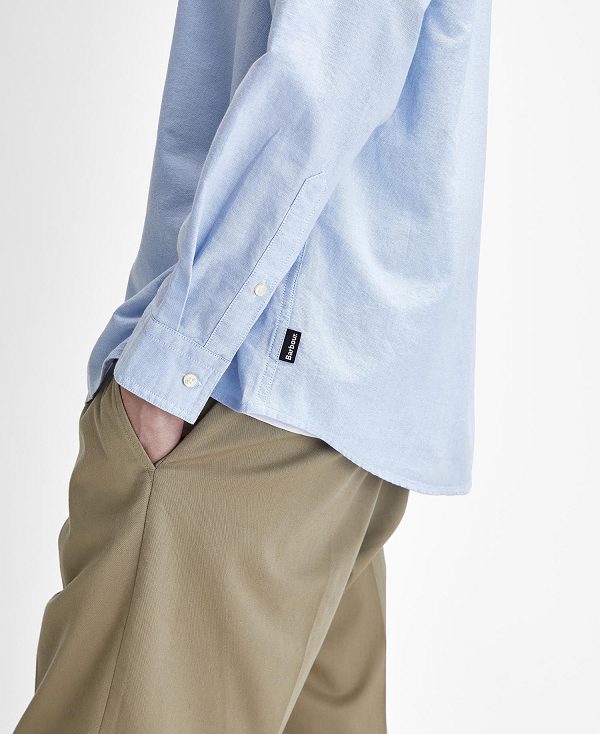 Barbour Dunand Oversized Long-sleeved Oxford Shirt μπλε | BABO87928