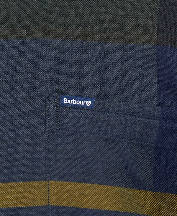 Barbour Dunoon Taillored Fit Shirt μπλε γκρι | BABO87838