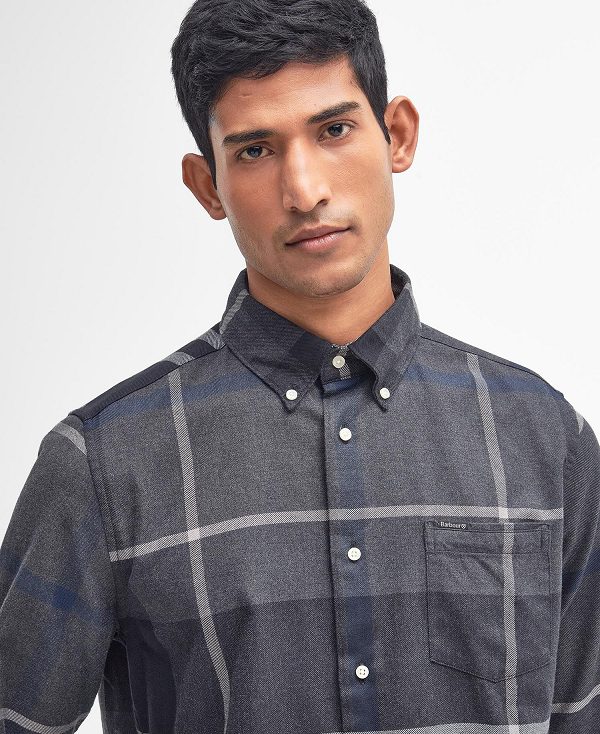 Barbour Dunoon Taillored Fit Shirt βαθυ γκρι | BABO87842